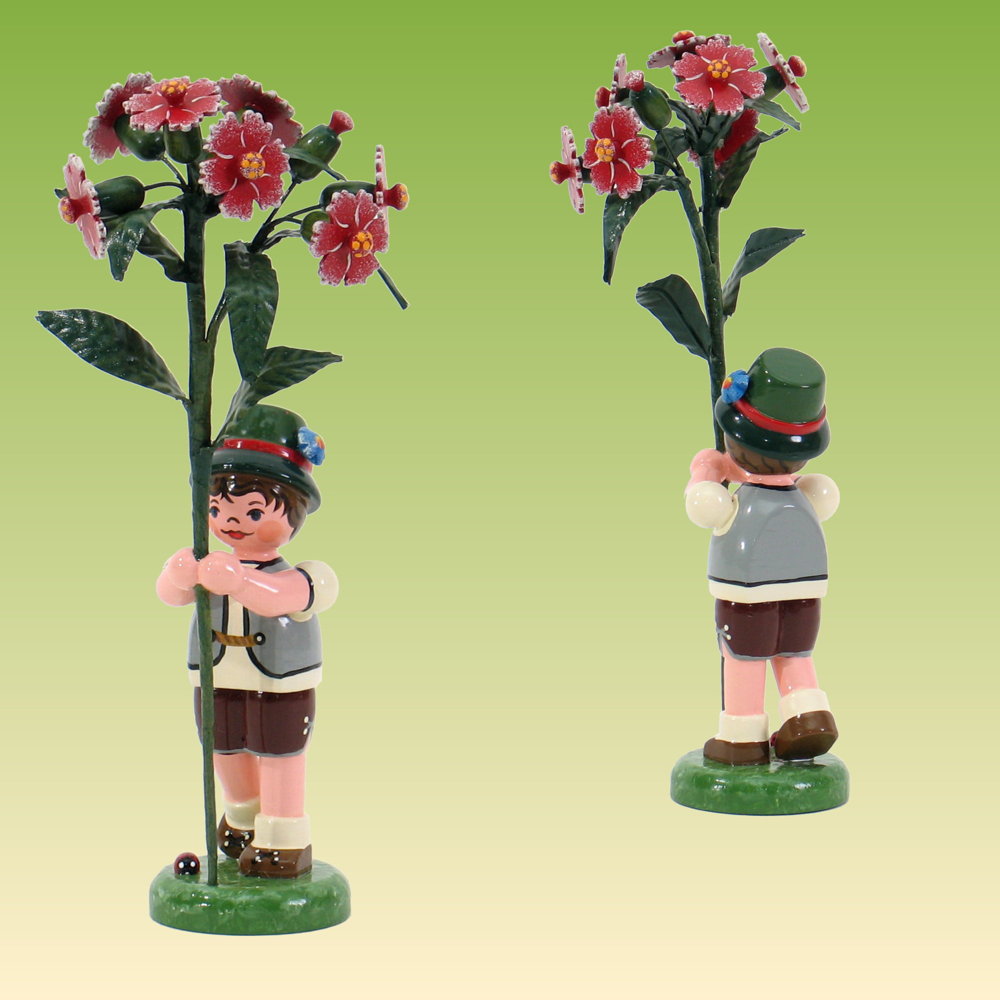 Blumenkind Junge mit Buschnelke 17 cm