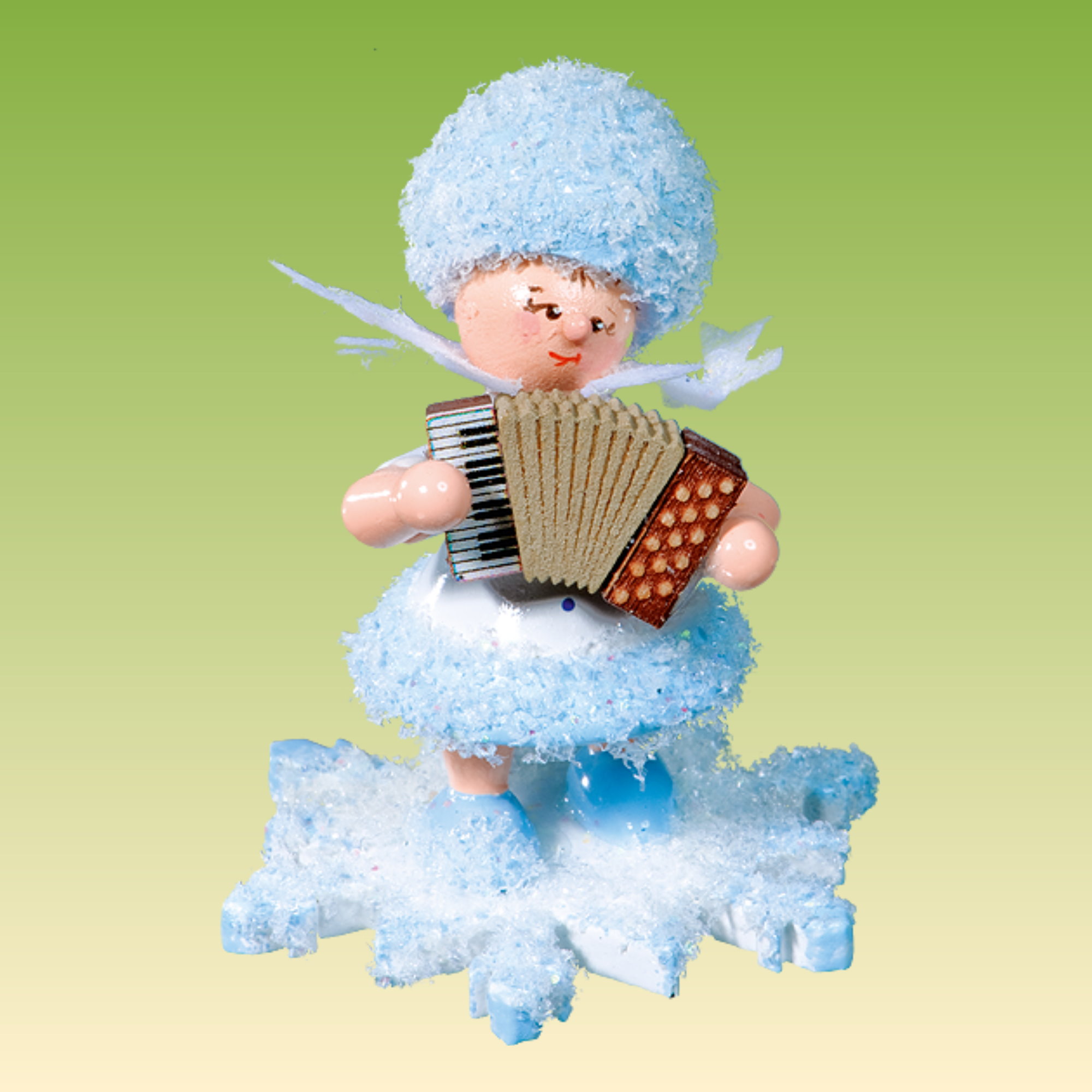 Schneeflöckchen mit Akkordeon
