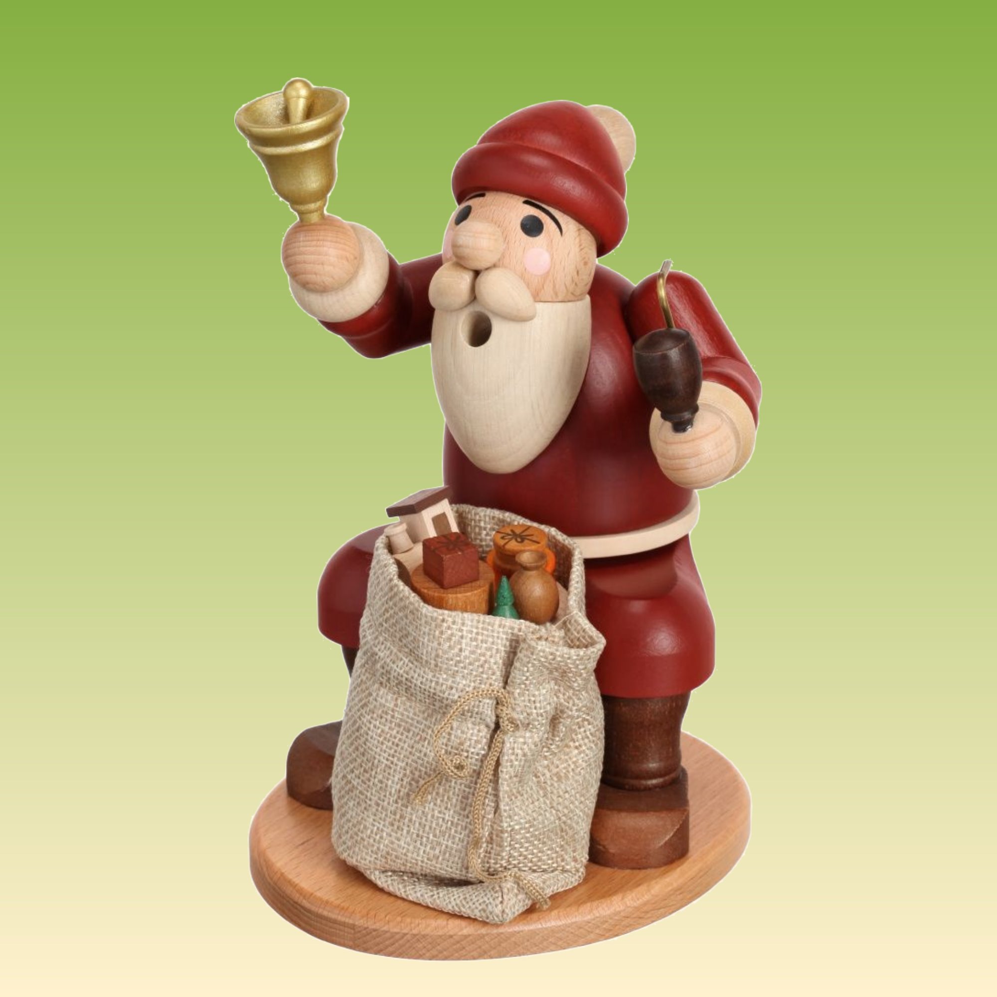 Räuchermann Weihnachtsmann mit Sack
