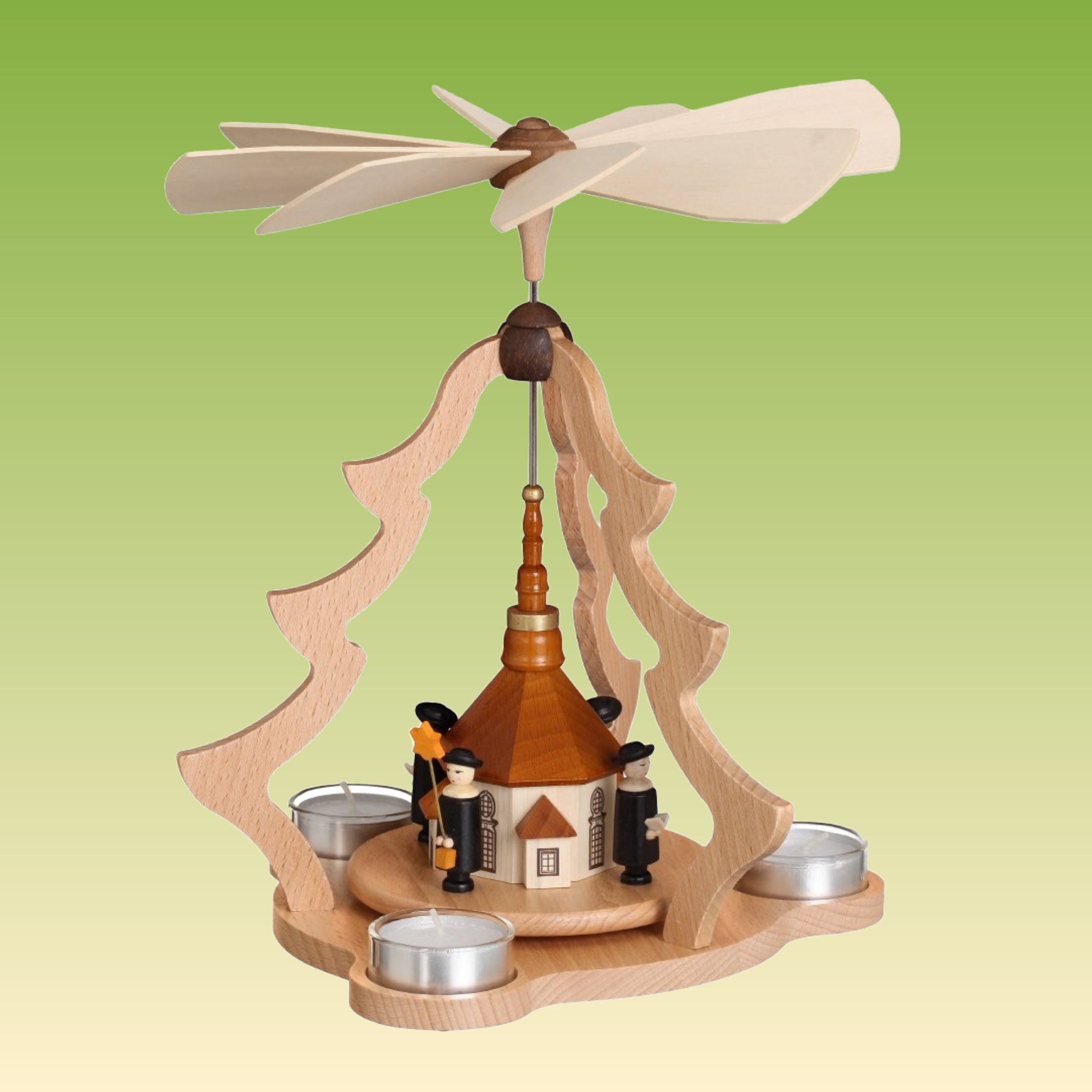 Pyramide Seiffener Kirche mit Kurrende