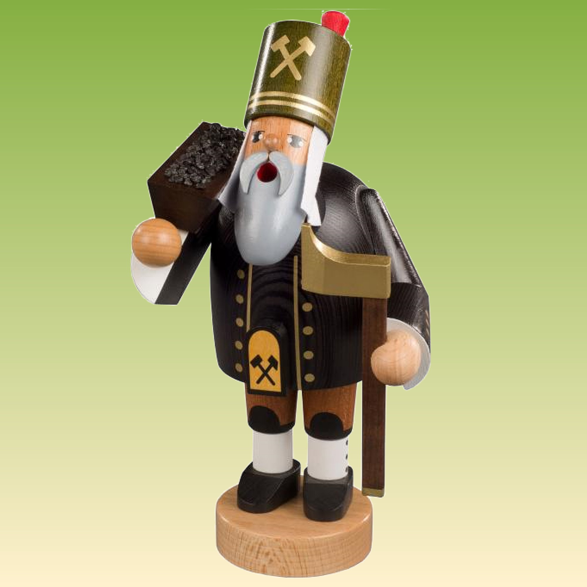 Räuchermann Bergmann mit Erzkiste