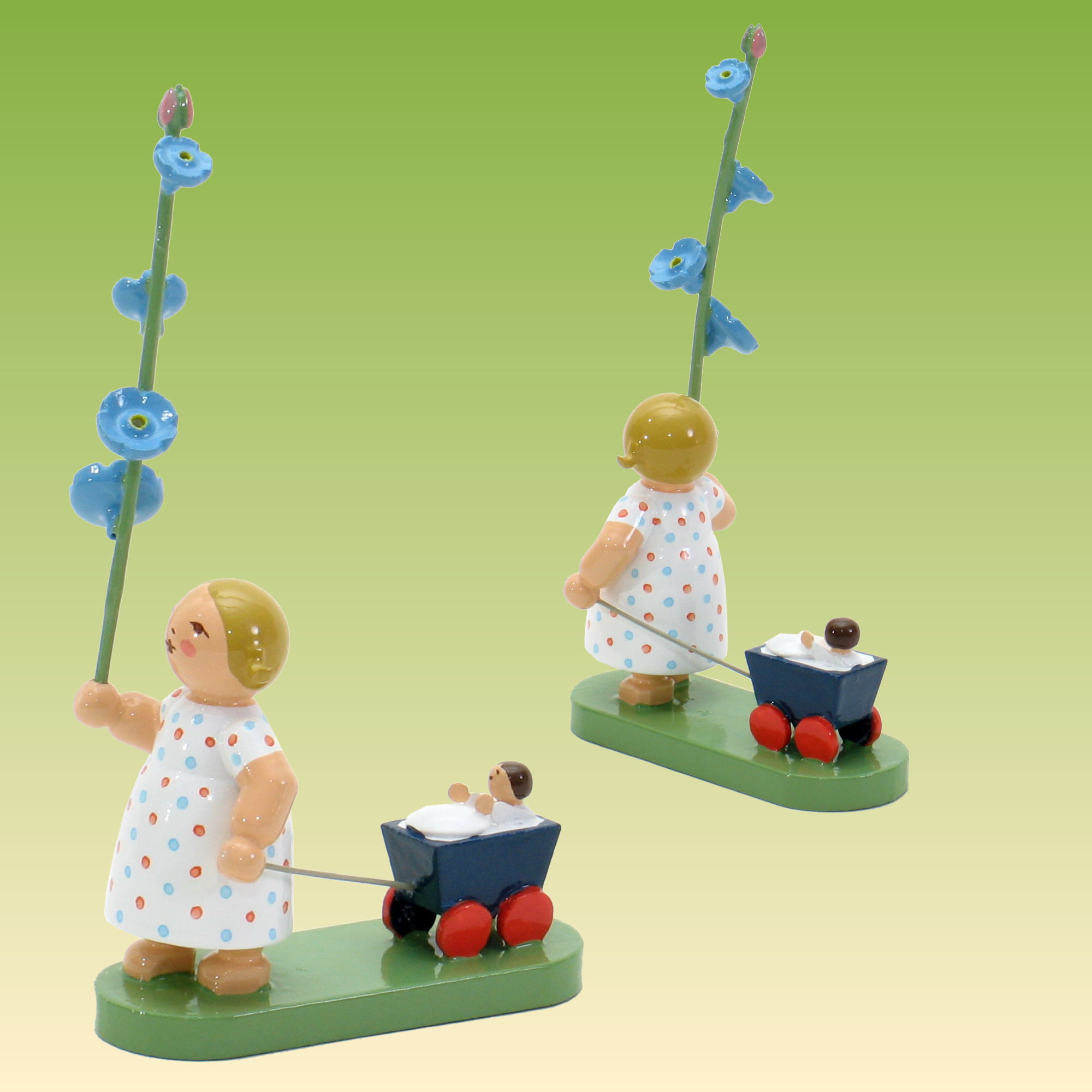 Blumenkind Mädchen mit Vergissmeinnicht