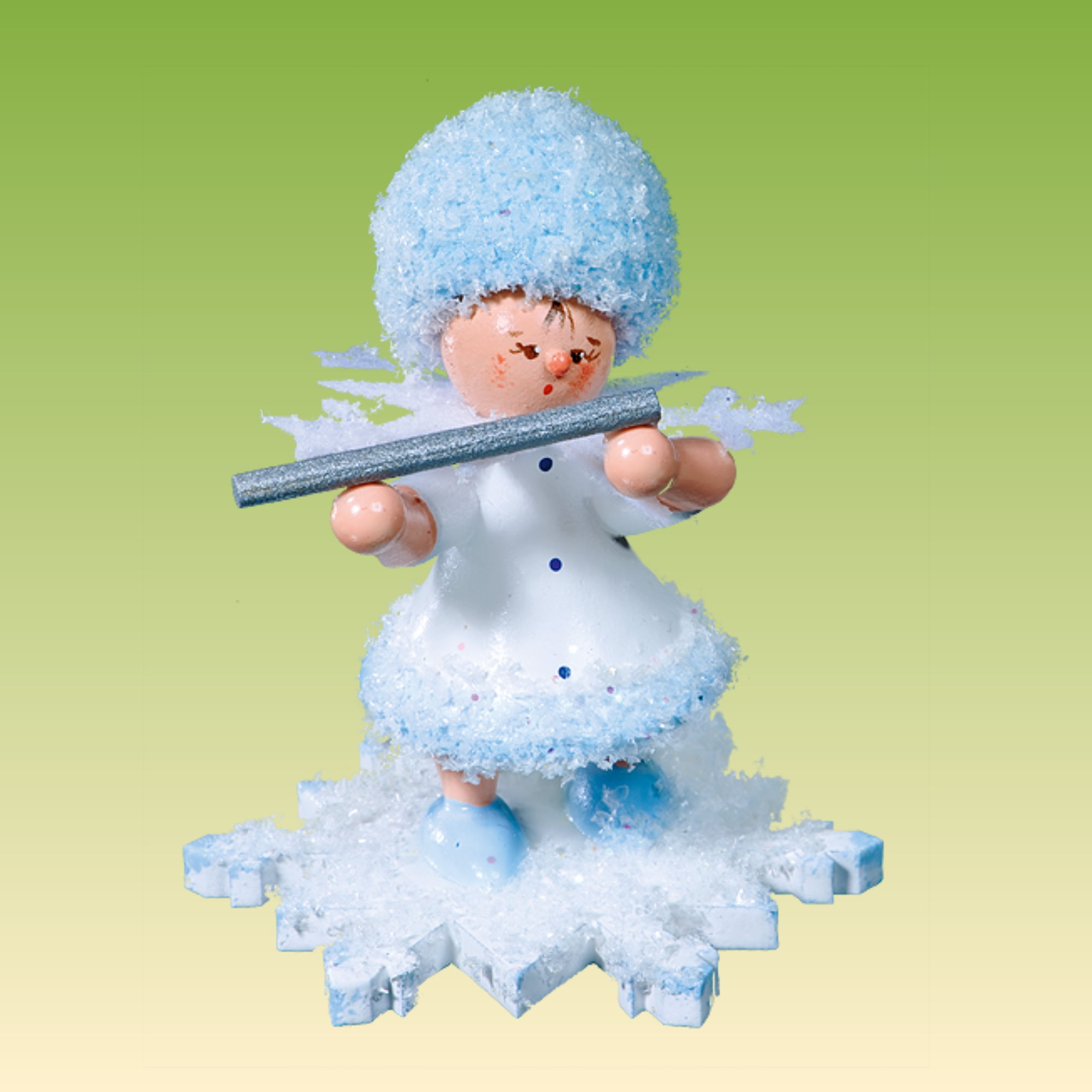 Schneeflöckchen mit Querflöte