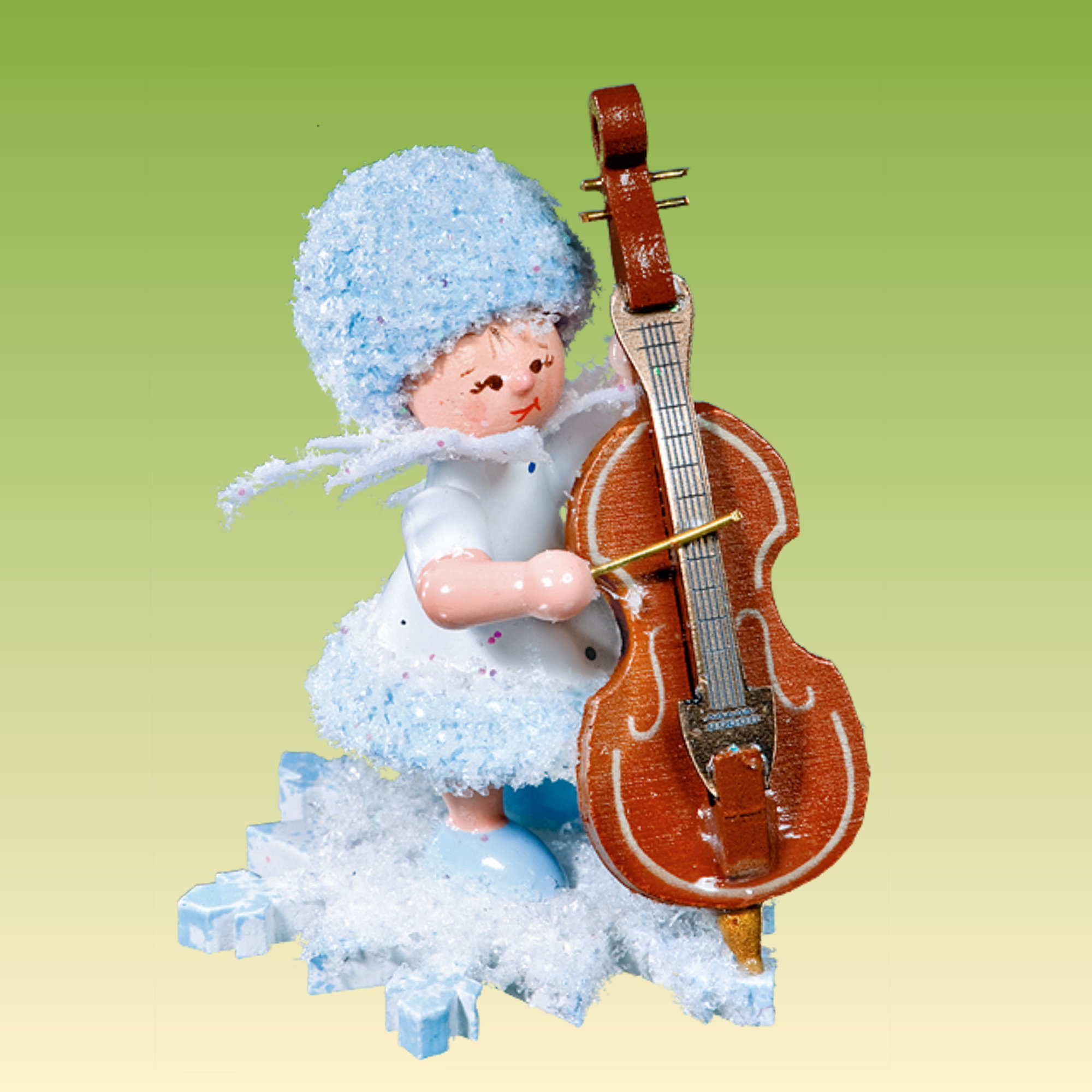Schneeflöckchen mit Kontrabass