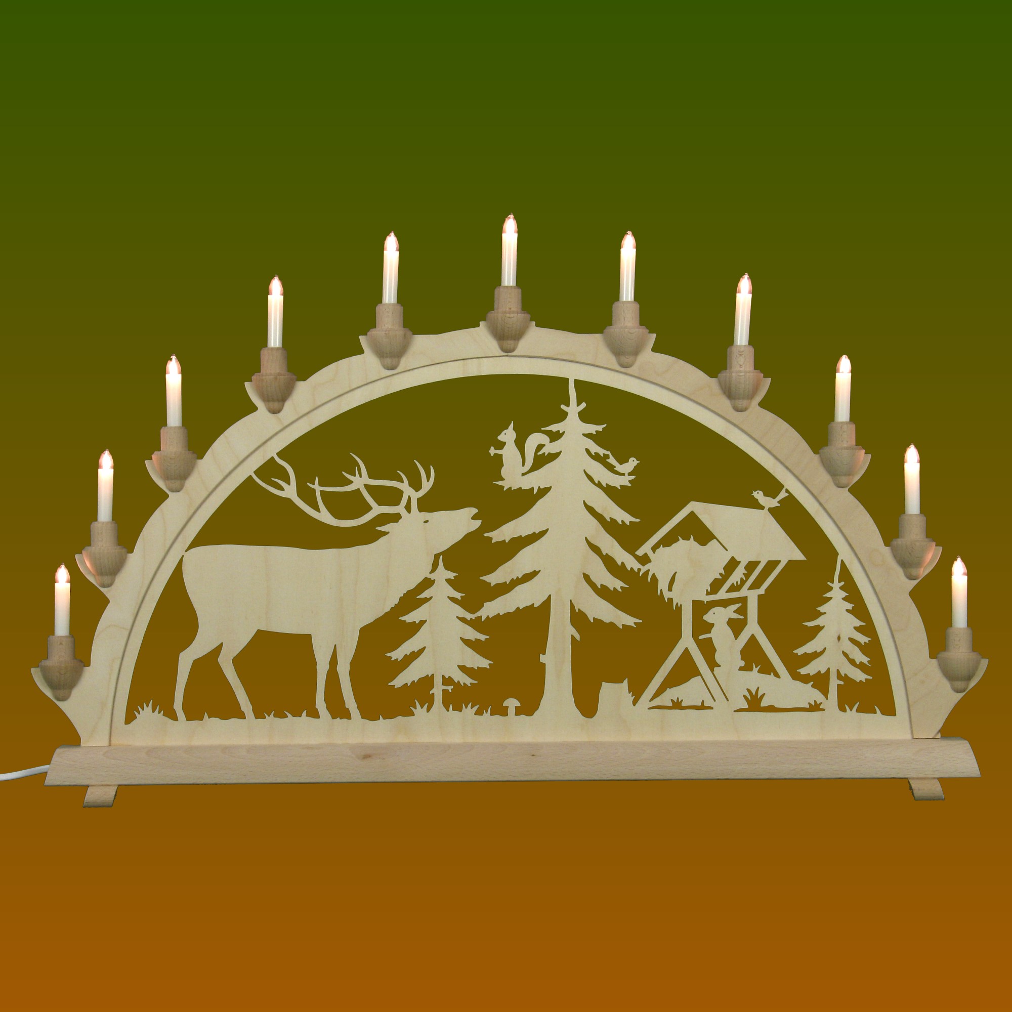 Schwibbogen Waldmotiv, groß