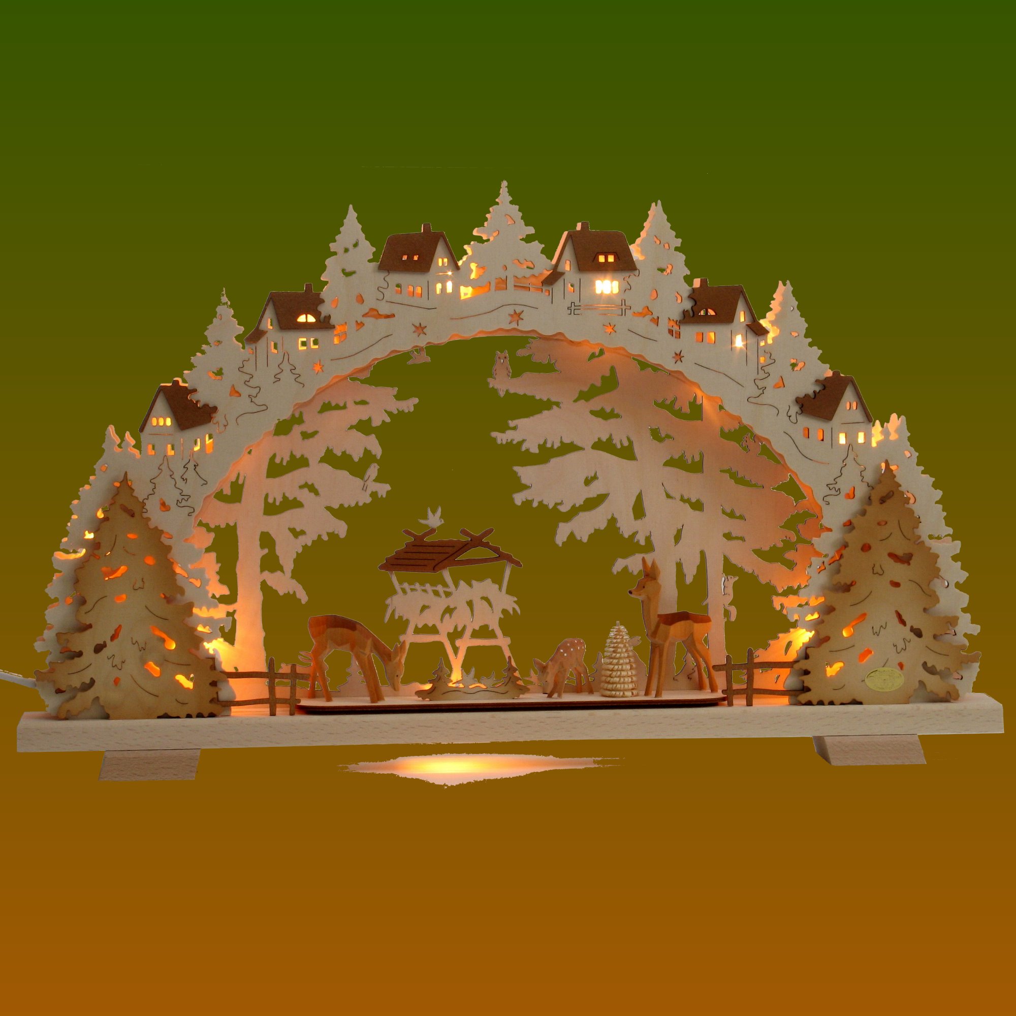 Schwibbogen Wildfütterung,  groß