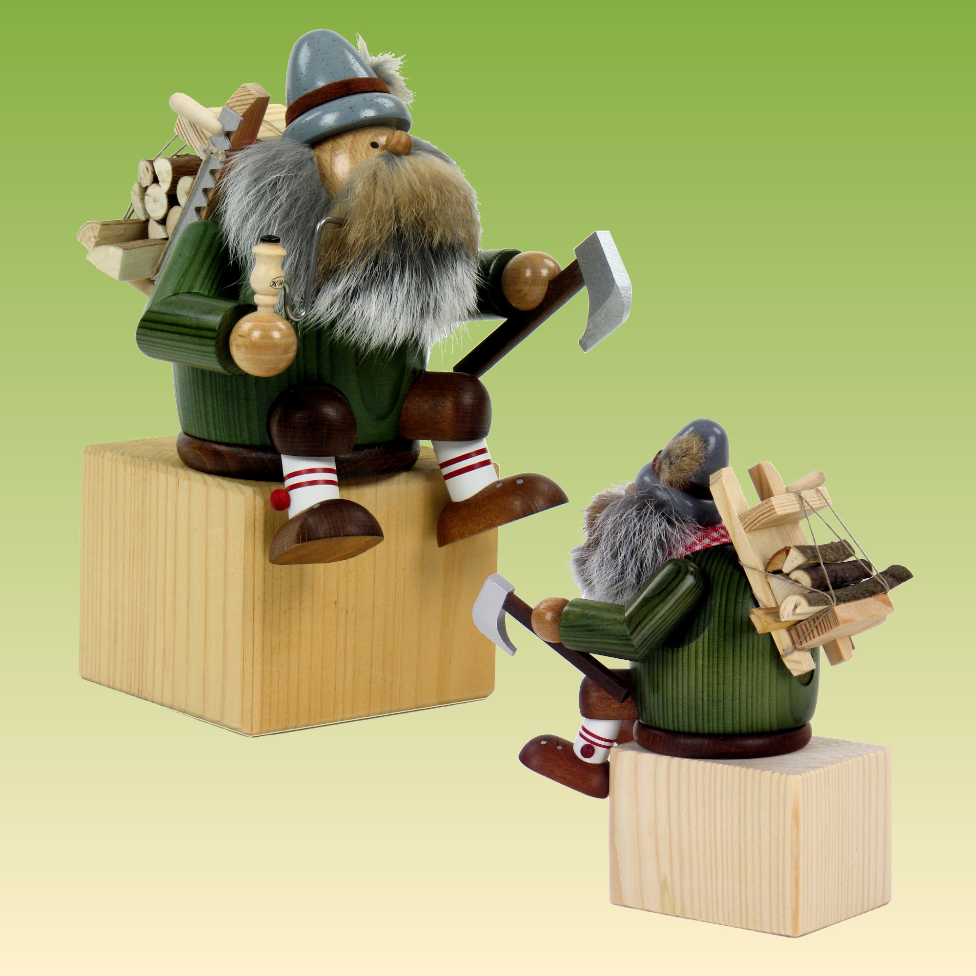 Räuchermann Kantenhocker Holzfäller