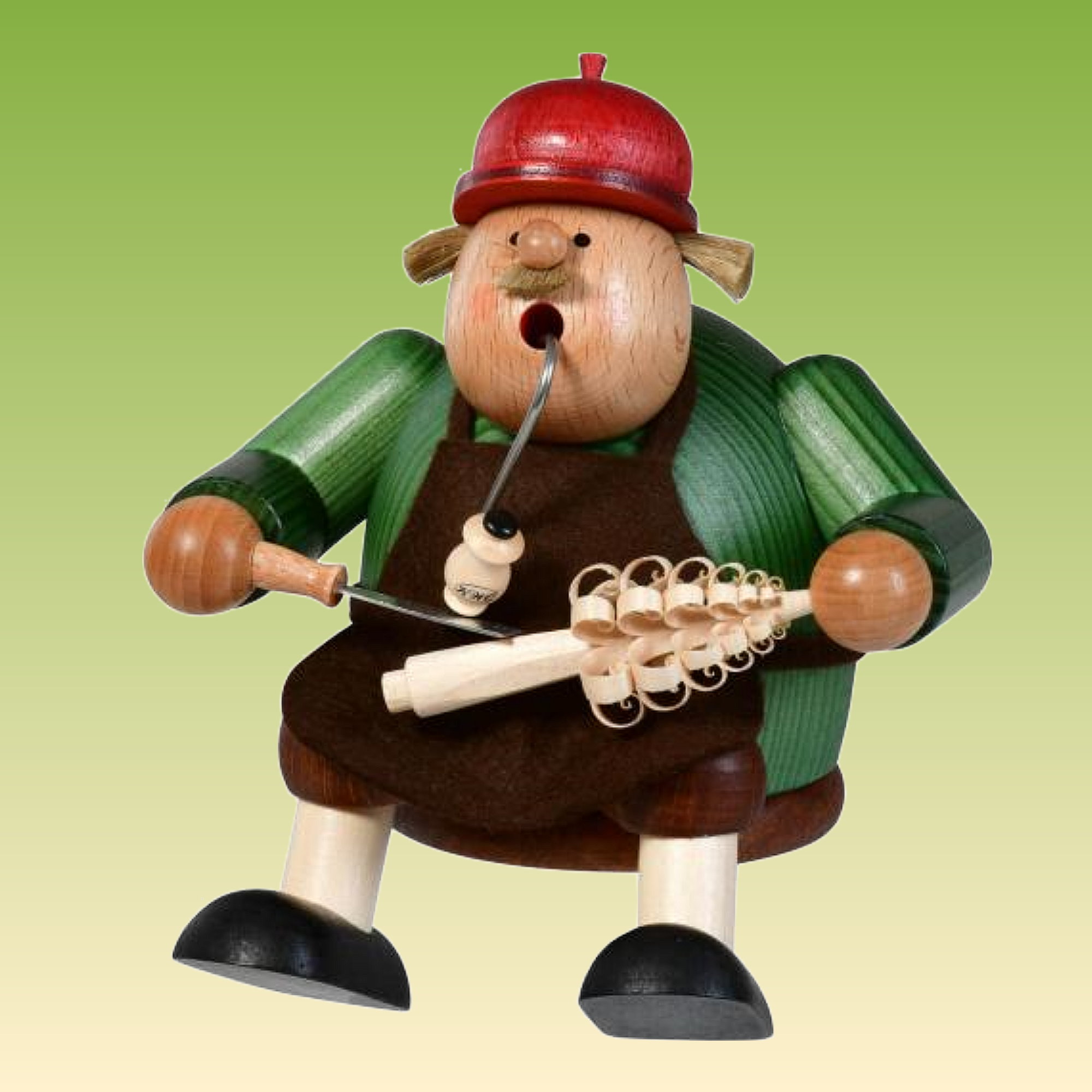 Räuchermann Kantenhocker Spanbaumstecher