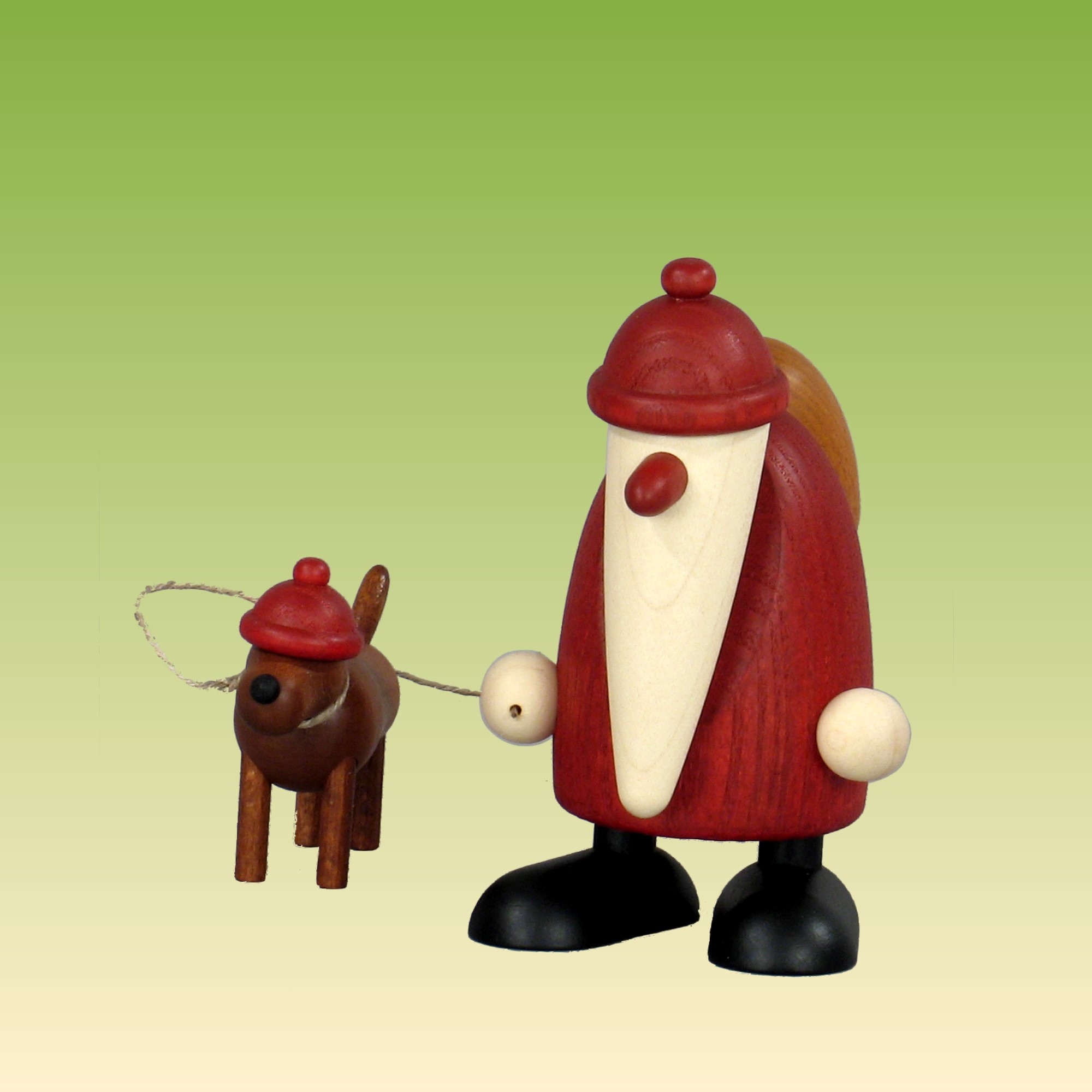 Weihnachtsmann mit Dackel