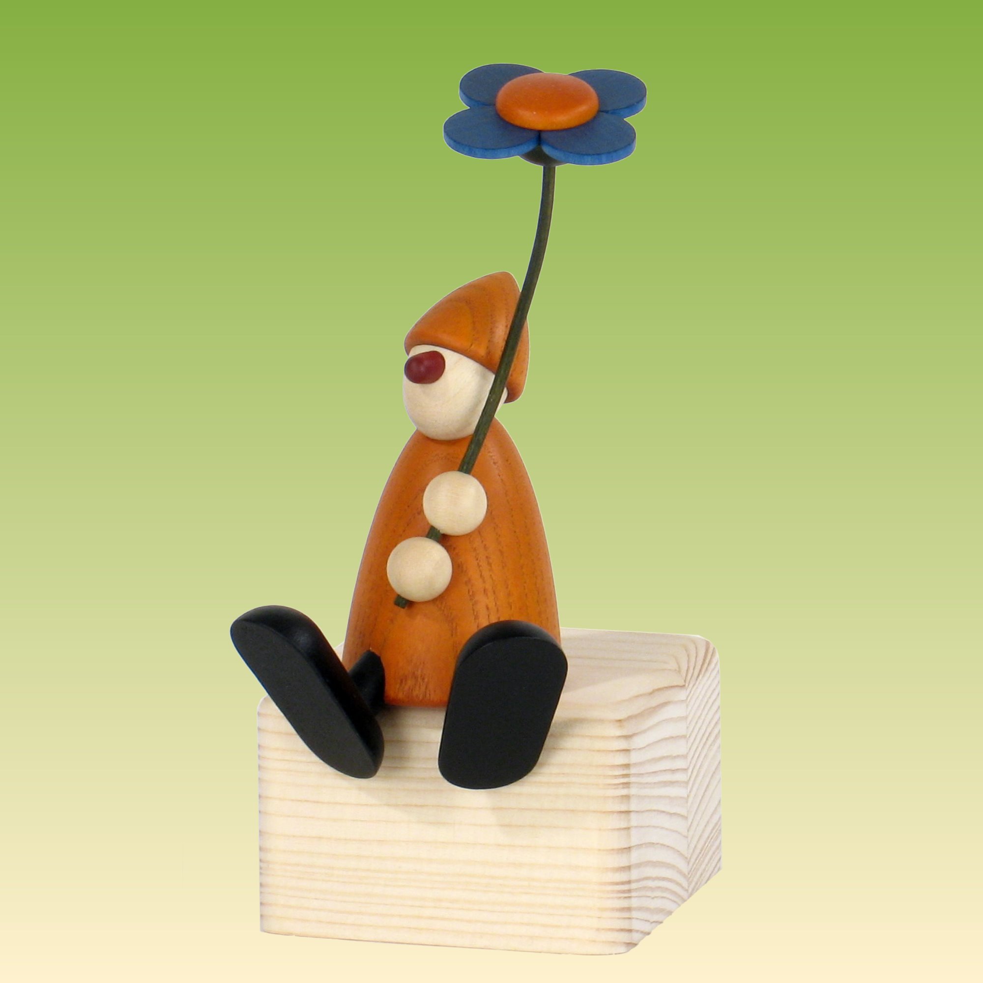 Gratulant Hannes mit Blume