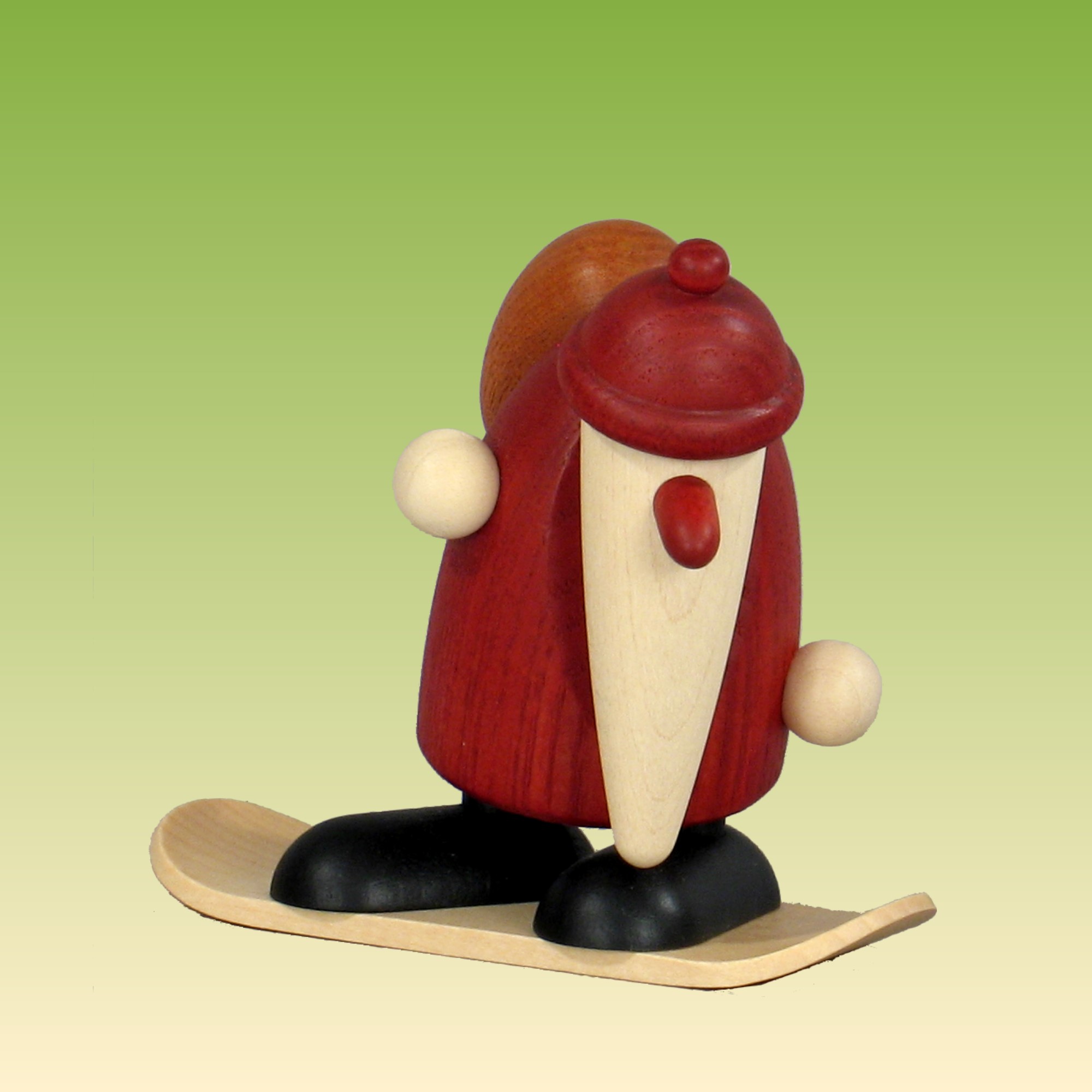 Weihnachtsmann auf Snowboard