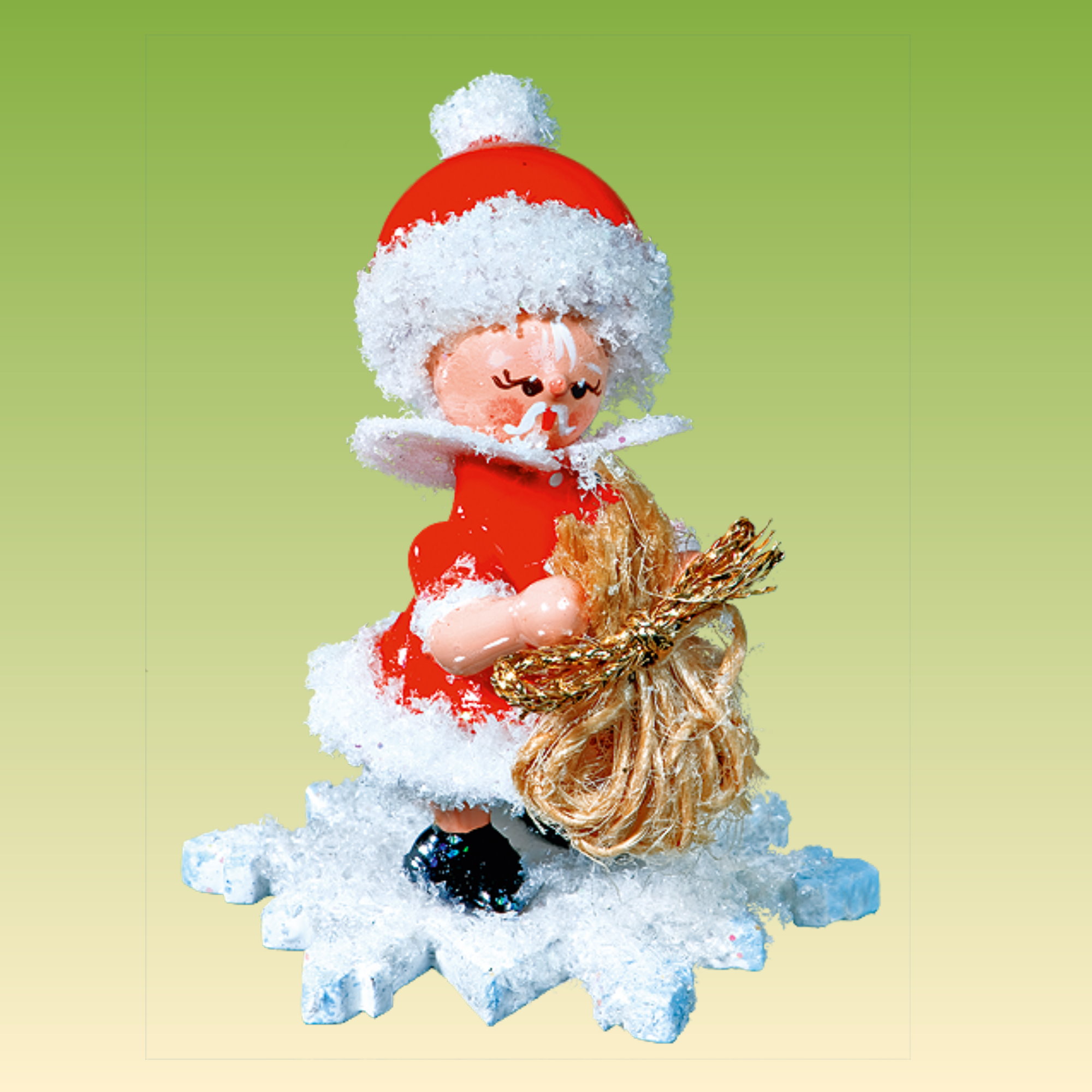 Schneeflöckchen als Weihnachtsmann