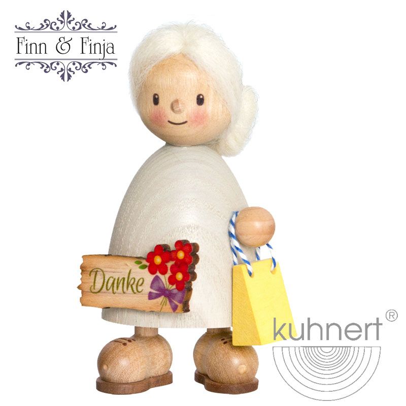 Finja mit "Danke" Schild