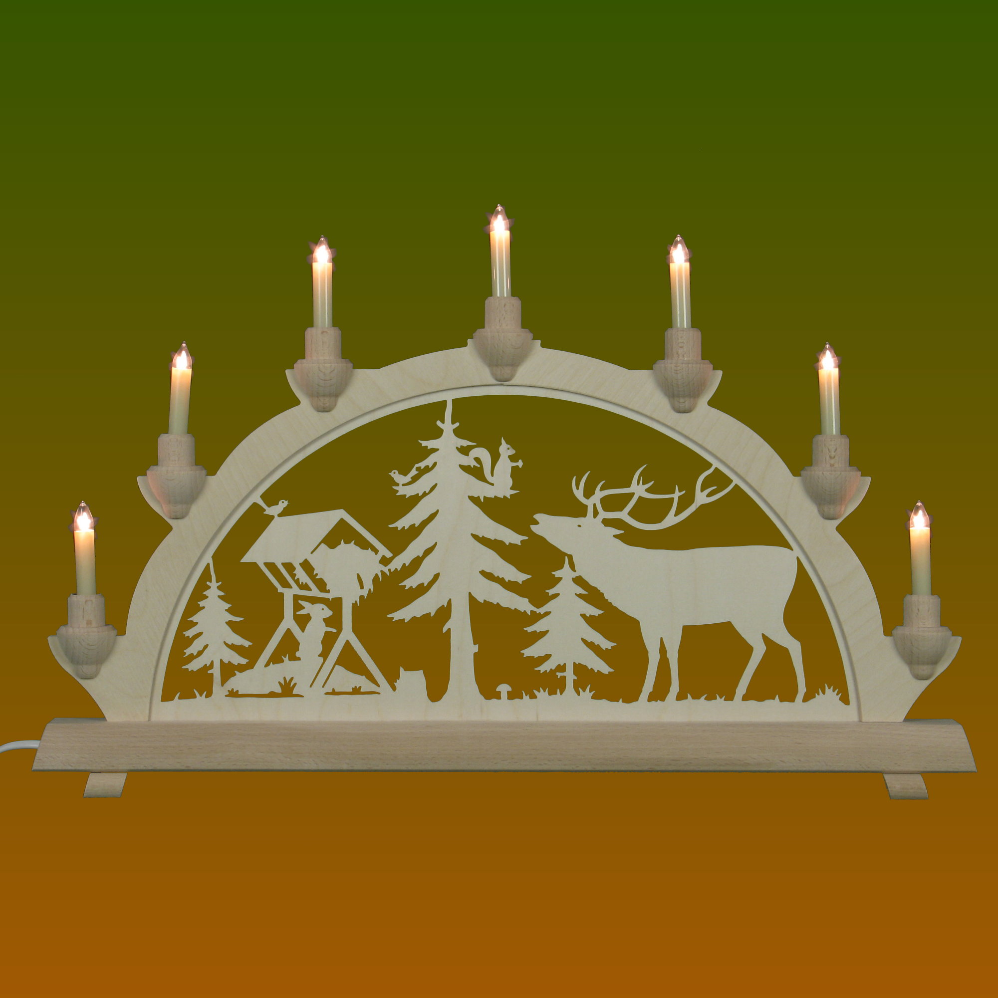 Schwibbogen Waldmotiv,  klein