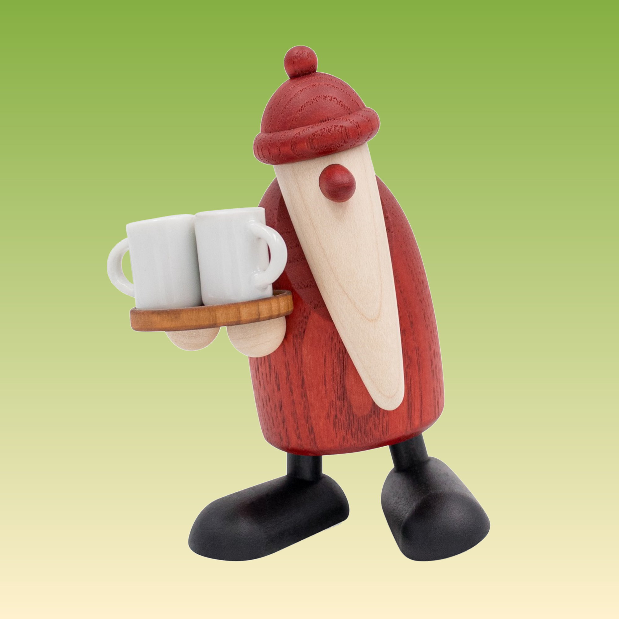 Weihnachtsmann als Glühweinkellner