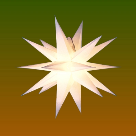 Adventsstern zum Aufklappen No. 5, weiss