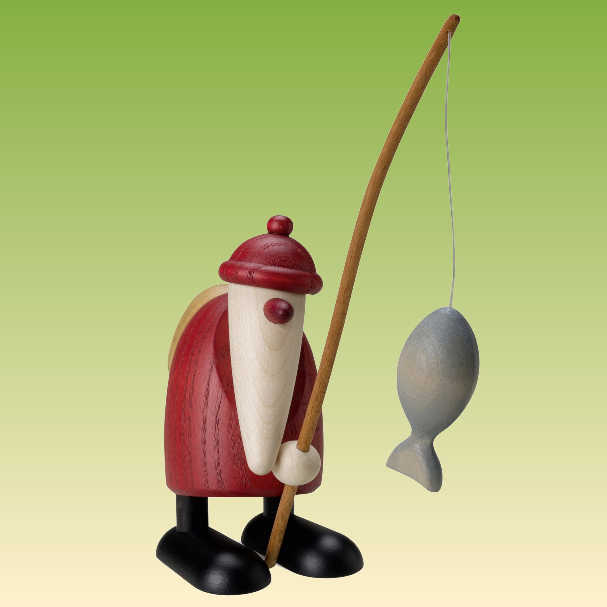 Weihnachtsmann mit Angel