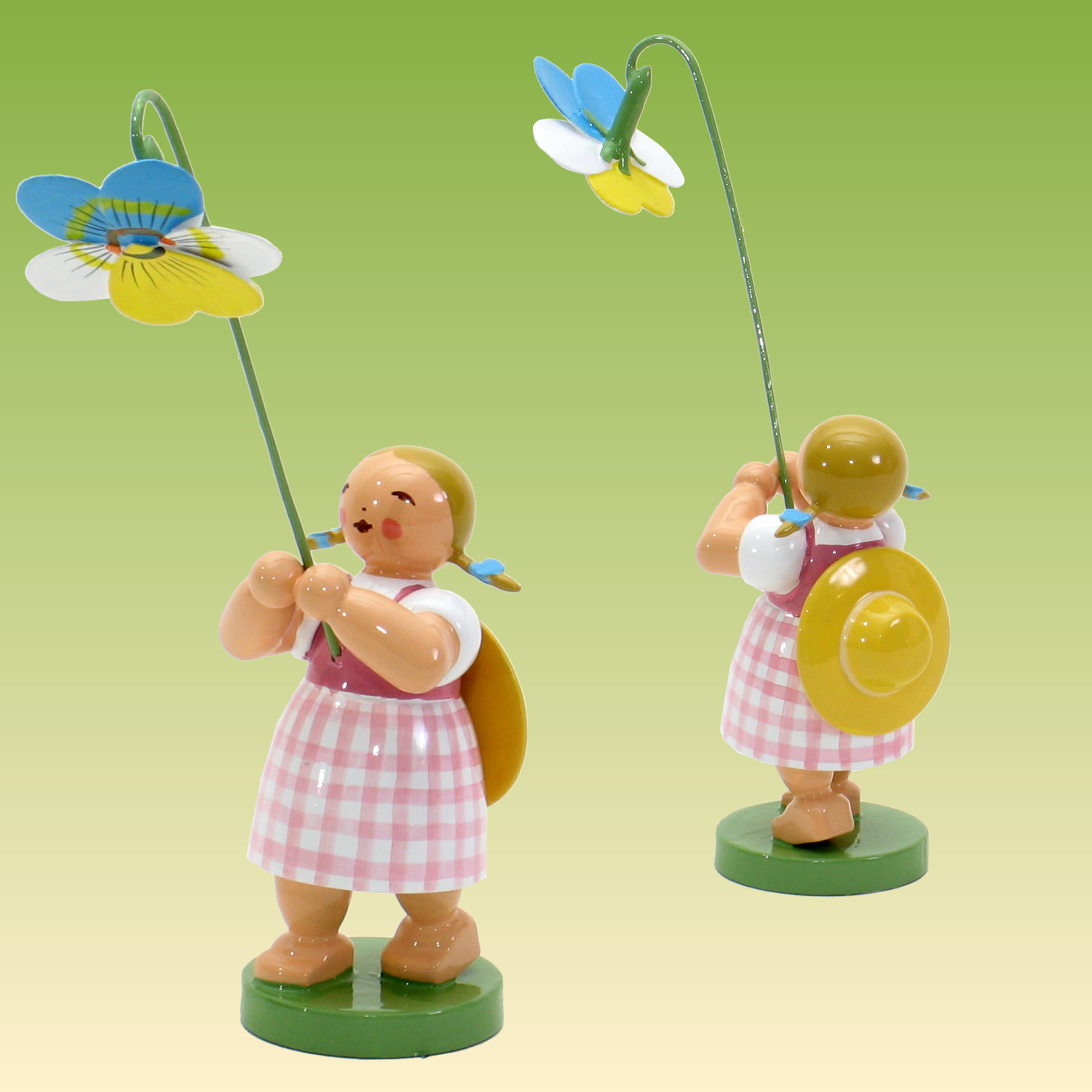 Blumenkind Mädchen mit Stiefmütterchen