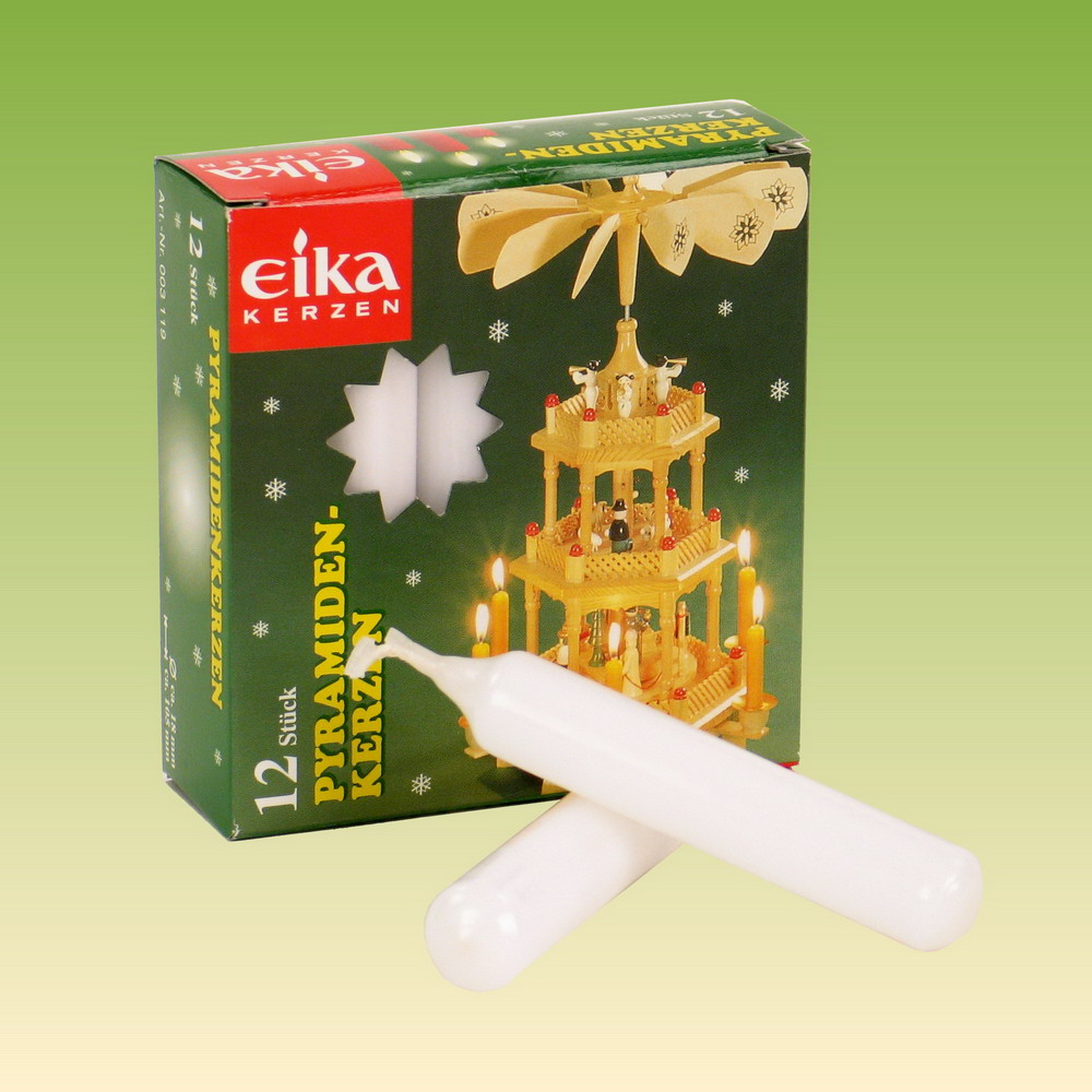 Pyramidenkerzen D18x105mm weiß