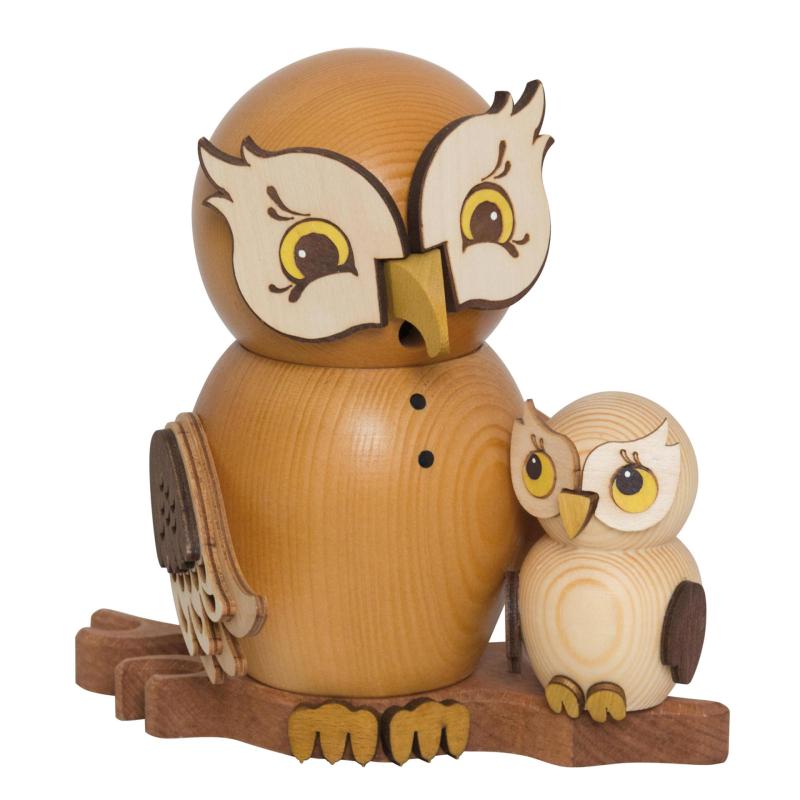 Räucher-Eule mit Kind